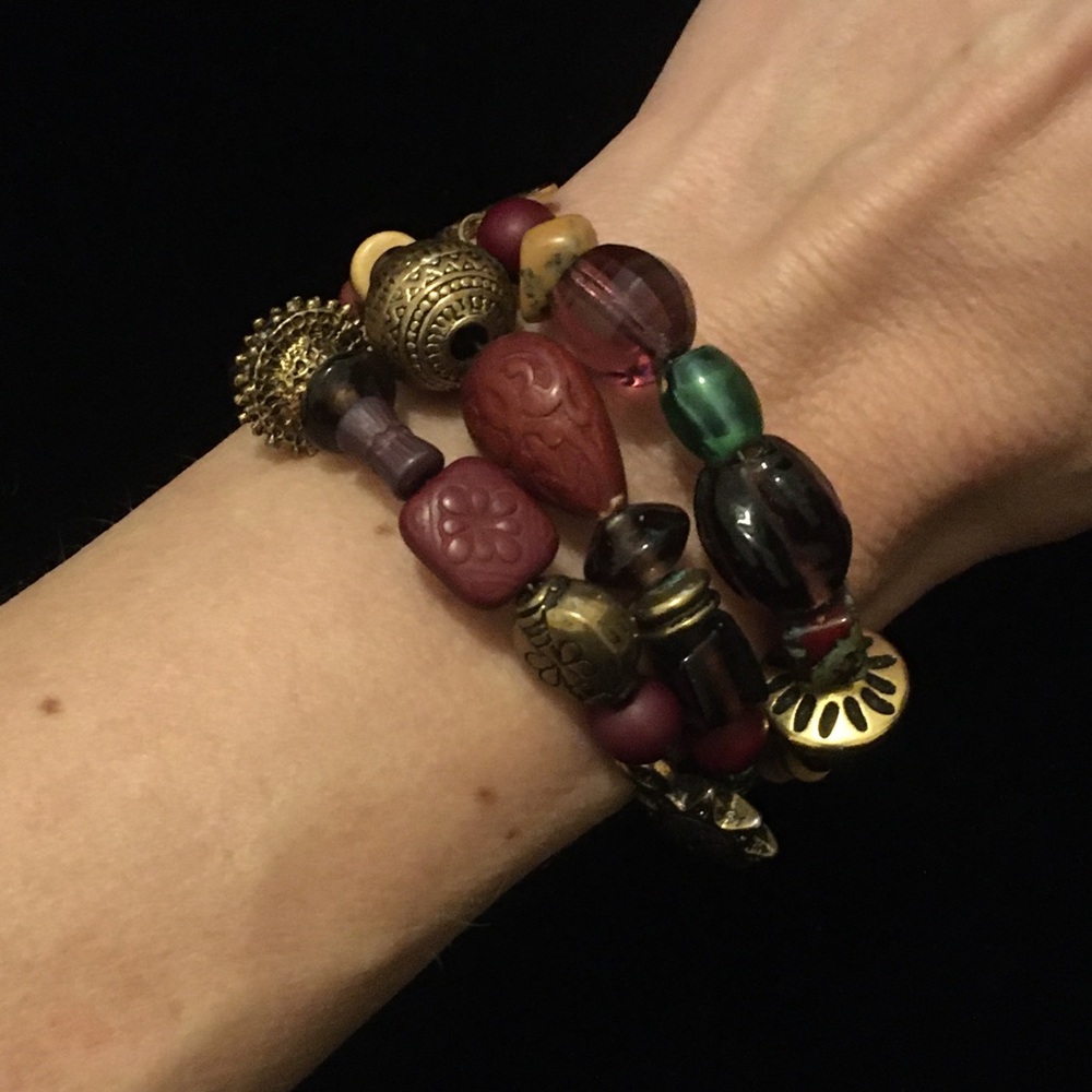 Vintage Wrap Around Beaded Gypsy Bracelet